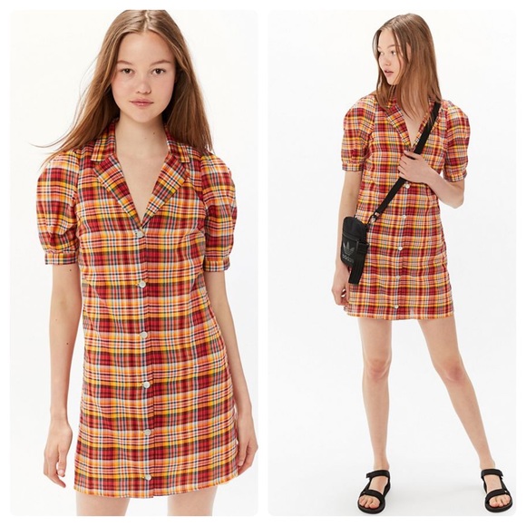 Urban Outfitters Dresses & Skirts - Urban Outfitters  Nantucket Plaid Mini Shirt Dress
